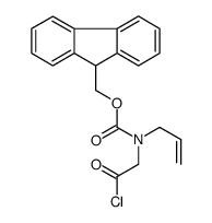 9H-fluoren-9-ylmethyl N-(2-chloro-2-oxoethyl)-N-prop-2-enylcarbamate结构式