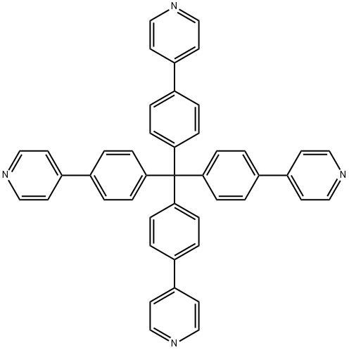 四(4-吡啶联苯基)甲烷结构式
