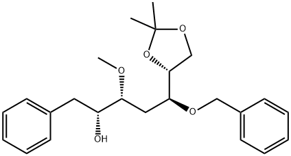 D-altro-Heptitol, 1,4-dideoxy-3-O-methyl-6,7-O-(1-methylethylidene)-1-phenyl-5-O-(phenylmethyl)- Structure