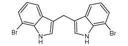 3,3'-methylenebis(7-bromo-1H-indole)结构式