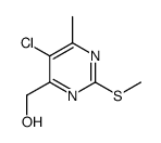 (5-氯-6-甲基-2-(甲基硫代)嘧啶-4-基)甲醇结构式