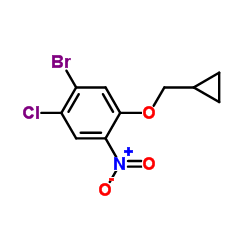 1-Bromo-2-chloro-5-(cyclopropylmethoxy)-4-nitrobenzene Structure
