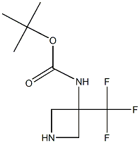 N-[3-(三氟甲基)氮杂环丁烷-3-基]氨基甲酸叔丁酯结构式