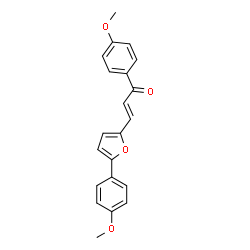 (E)-1-(4-methoxyphenyl)-3-(5-(4-methoxyphenyl)furan-2-yl)prop-2-en-1-one结构式