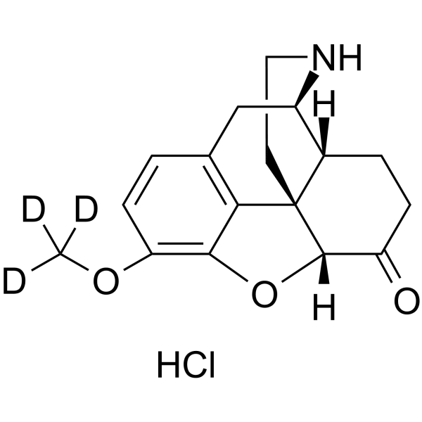 4,5α-epoxy-3-(methoxy-d3)-morphinan-6-one,monohydrochloride结构式