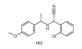(2S)-(2-chlorophenyl){[(1S)-1-(4-methoxyphenyl)ethyl]amino}acetonitrile hydrochloride Structure
