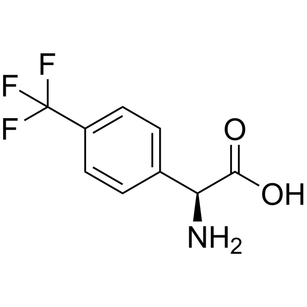4-(三氟甲基)-L-苯基甘氨酸结构式