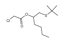 (+/-)-t-butyl-[2-(chloroacetyl)-hexyl]-sulfide Structure