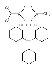 二氯(对异丙基)三环己基膦钌(II)结构式