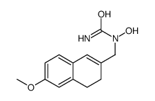 1-hydroxy-1-[(6-methoxy-3,4-dihydronaphthalen-2-yl)methyl]urea结构式