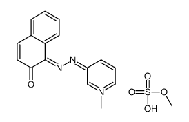 (1Z)-1-[(1-methylpyridin-1-ium-3-yl)hydrazinylidene]naphthalen-2-one,methyl sulfate Structure