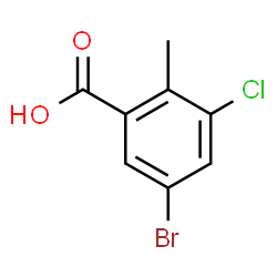 5-溴-3-氯-2-甲基苯甲酸结构式