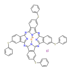 ALUMINUM 2,9,16,23-TETRAKIS(PHENYLTHIO)-29 H ,31 H-PHTHALOCYANINE CHLORIDE structure