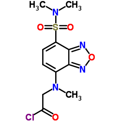 DBD-COCl [=4-(N,N-二甲基氨磺酰)-7-(N-氯甲酰甲基-N-甲氨基)-2,1,3-苯并恶二唑]结构式