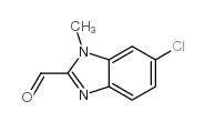 6-氯-1-甲基-1H-苯并咪唑-2-羧醛结构式