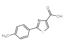 2-(4-甲基苯基)-1,3-噻唑-4-羧酸结构式