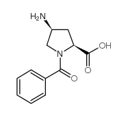 (4S)-4-氨基-1-苯甲酰基-l-脯氨酸结构式