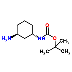 N-[(1S,3S)-3-氨基环己基]氨基甲酸叔丁酯结构式