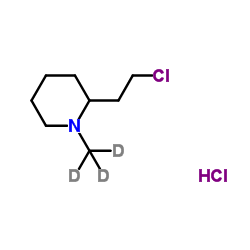 2-(2-Chloroethyl)-1-(2H3)methylpiperidine hydrochloride (1:1) Structure