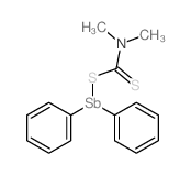 Stibine,[(dimethylthiocarbamoyl)thio]diphenyl- (7CI,8CI) Structure