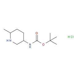 3-叔丁氧羰基氨基-6-甲基哌啶盐酸盐结构式