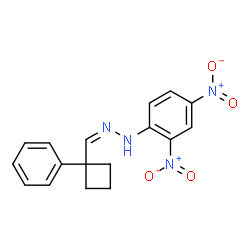 1-Phenylcyclobutanecarbaldehyde 2,4-dinitrophenyl hydrazone结构式