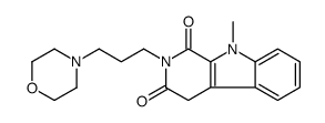 9-methyl-2-(3-morpholin-4-ylpropyl)-4H-pyrido[3,4-b]indole-1,3-dione结构式