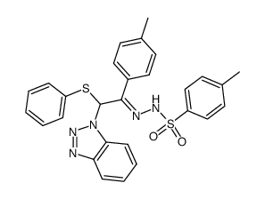 1-(benzotriazol-1-yl)-1-(phenylthio)-p-methylacetophenone p-tosylhydrazone Structure