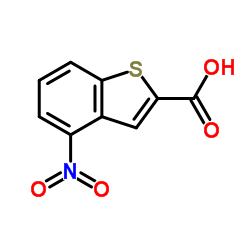 4-硝基-苯并[b]噻吩-2-羧酸结构式