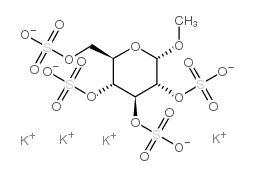 甲基aD-吡喃葡萄糖苷2,3,4,6-四硫酸钾盐结构式
