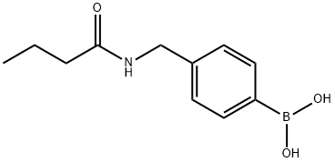 (4-(丁酰基甲基)苯基)硼酸结构式