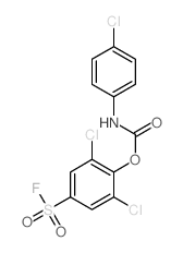 (2,6-dichloro-4-fluorosulfonylphenyl) N-(4-chlorophenyl)carbamate Structure