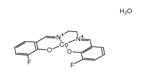 bis(3-fluoro-salicylidene)-ethylenediamine-cobalt(II)-monohydrate结构式