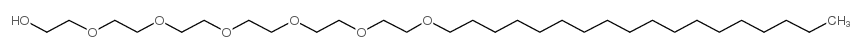 2-[2-[2-[2-[2-(2-octadecoxyethoxy)ethoxy]ethoxy]ethoxy]ethoxy]ethanol Structure