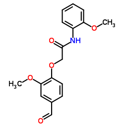 2-(4-FORMYL-2-METHOXY-PHENOXY)-N-(2-METHOXY-PHENYL)-ACETAMIDE Structure