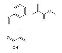 2-甲基-2-丙烯酸甲酯与乙烯基苯和2-甲基-2-丙烯酸的聚合物结构式