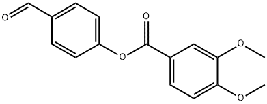 Benzoic acid, 3,4-dimethoxy-, 4-formylphenyl ester Structure
