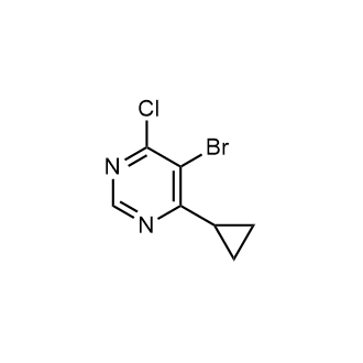 5-溴-4-氯-6-环丙基嘧啶结构式