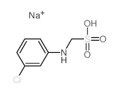 Methanesulfonic acid,1-[(3-chlorophenyl)amino]-, sodium salt (1:1) Structure