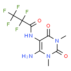 Propanamide,N-(6-amino-1,2,3,4-tetrahydro-1,3-dimethyl-2,4-dioxo-5-pyrimidinyl)-2,2,3,3,3-pentafluoro- Structure