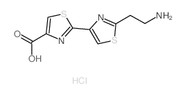 [2,4'-Bithiazole]-4-carboxylicacid, 2'-(2-aminoethyl)-, hydrochloride (1:1) Structure