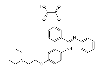 N-[4-(2-Diethylamino-ethoxy)-phenyl]-N'-phenyl-benzamidine; compound with oxalic acid结构式