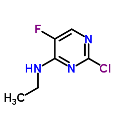 2-Chloro-N-ethyl-5-fluoro-4-pyrimidinamine Structure
