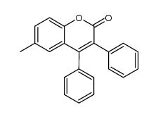 3,4-diphenyl-6-methylcoumarin Structure