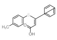 (Z)-3-(4-methylphenyl)sulfanyl-3-phenyl-prop-2-enoic acid结构式