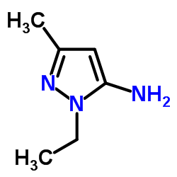 1-乙基-3-甲基-1H-吡唑-5-胺结构式