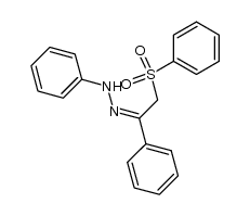 1-phenyl-2-(1-phenyl-2-(phenylsulfonyl)ethylidene)hydrazine Structure
