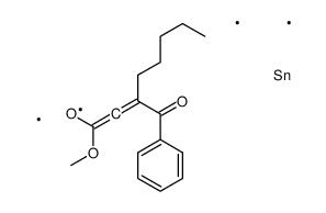 methyl 3-benzoyl-2-trimethylstannyloct-2-enoate结构式