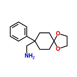 8-苯基-1,4-二噁螺[4.5]癸烷-8-甲胺结构式