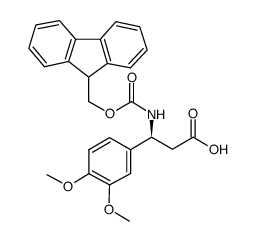 Fmoc-(S)-3-氨基-3-(3,4-二甲氧基苯基)丙酸结构式